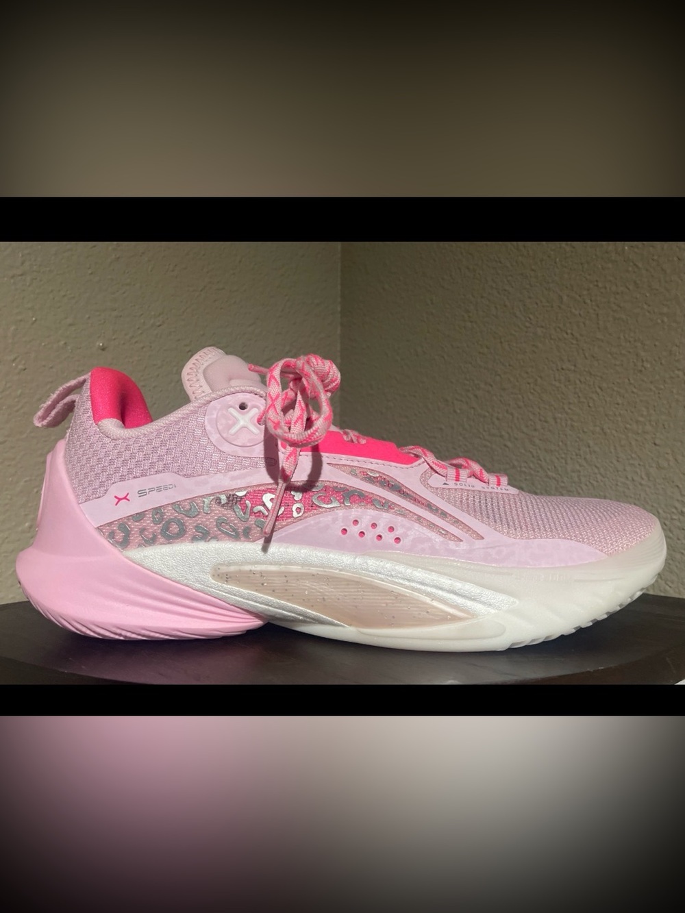 NEW  Li-Ning Speed 10 Low 'Pink Leopard' Sz 11
